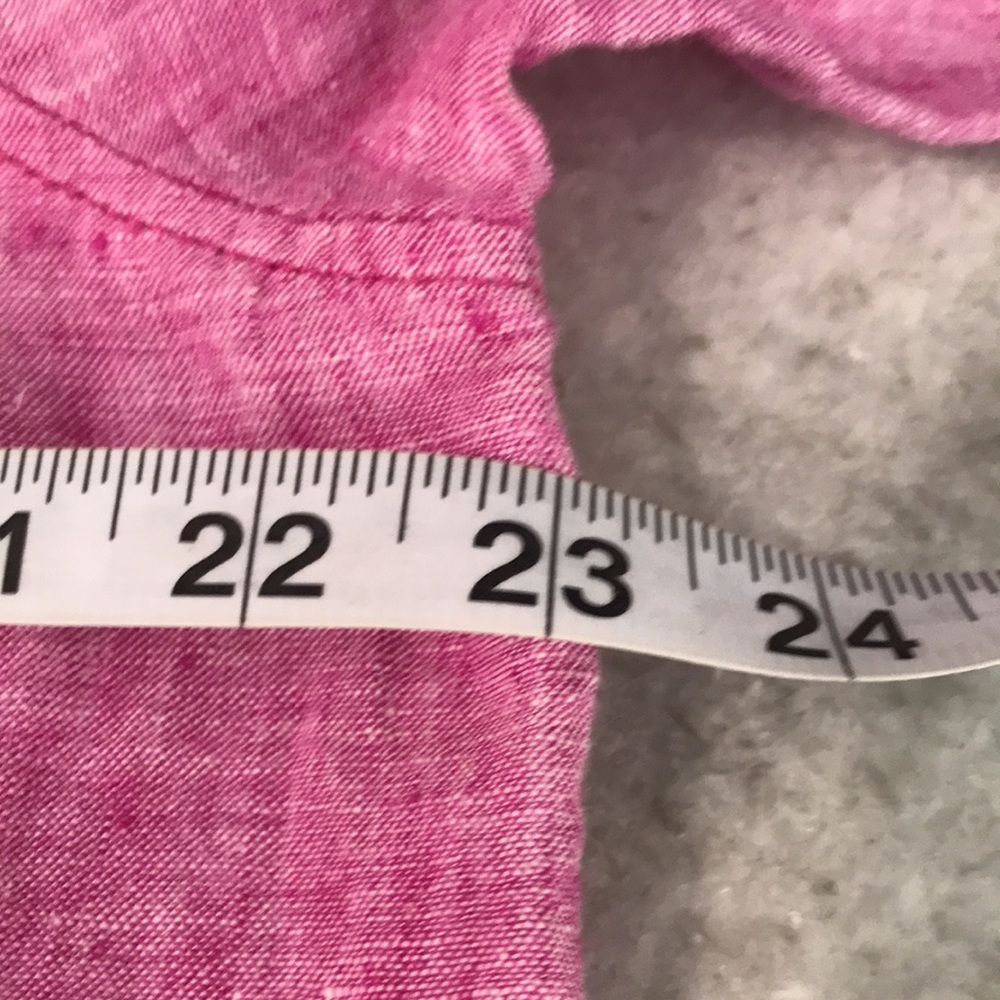 Sigrid Olsen Linen Tunic Top Womens Large Purple Lavender Blouse Bohemian Beach - Picture 4 of 8